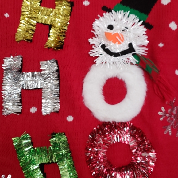 No Boundaries Ho Ho Ho Ugly Christmas Sweater - Picture 3 of 5